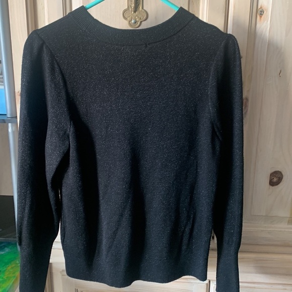 H&m sweater M pleated shoulders &  sparkly material - Picture 4 of 6